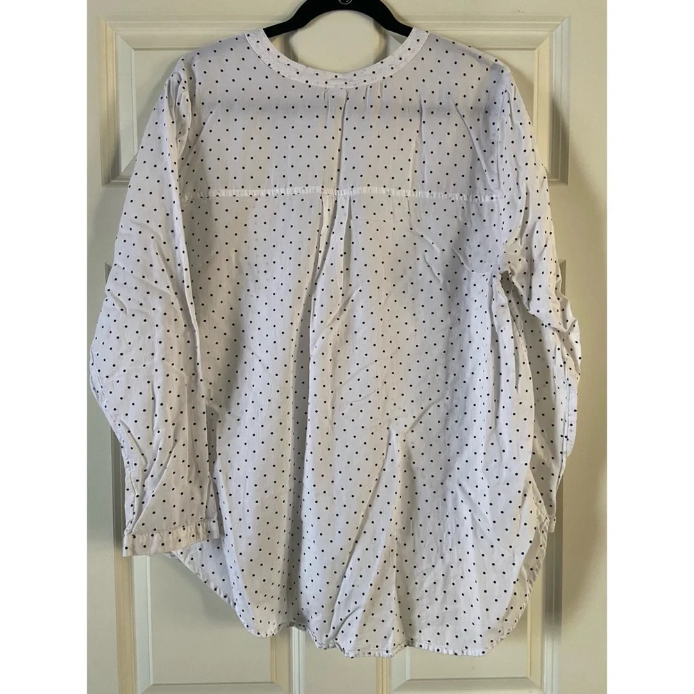 White Blouse with Black Polka Dots - Picture 2 of 2